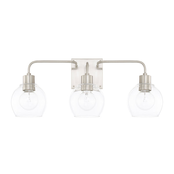 Capital Lighting - 120031BN-426 - Three Light Vanity - Tanner - Brushed Nickel from Lighting & Bulbs Unlimited in Charlotte, NC