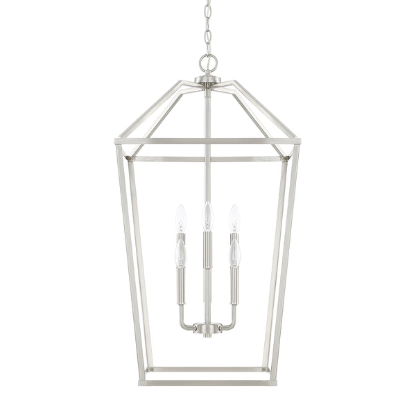 Capital Lighting - 522761BN - Six Light Foyer Pendant - Birch - Brushed Nickel from Lighting & Bulbs Unlimited in Charlotte, NC