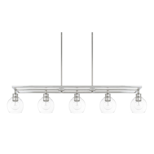 Capital Lighting - 821151PN-426 - Five Light Island Pendant - Mid Century - Polished Nickel from Lighting & Bulbs Unlimited in Charlotte, NC