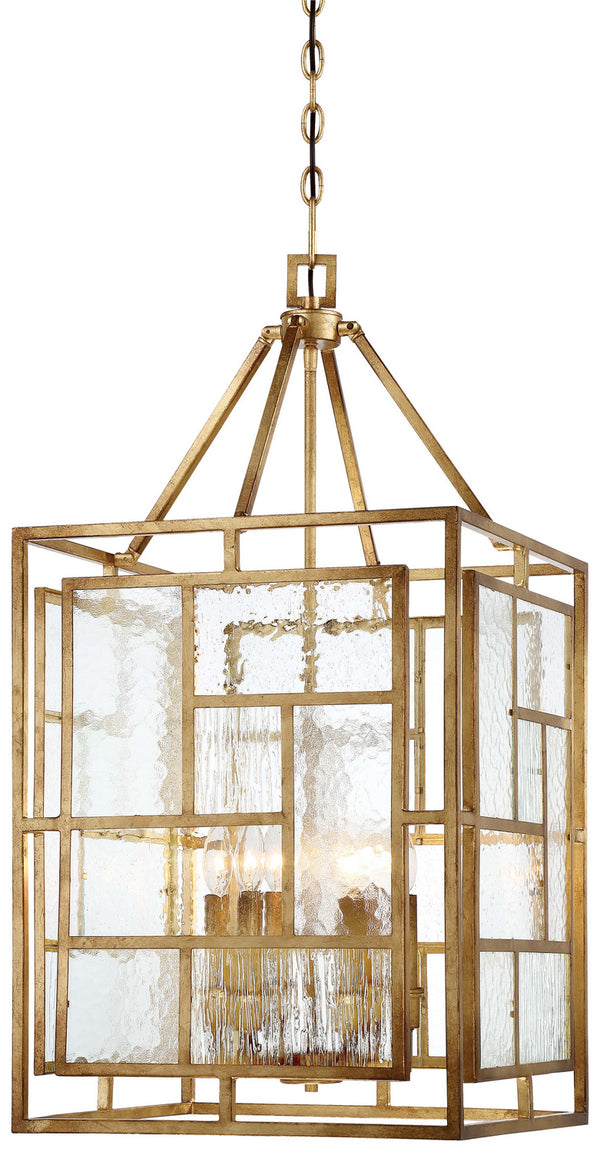 Metropolitan - N6476-293 - Six Light Pendant - Edgemont Park - Pandora Gold Leaf from Lighting & Bulbs Unlimited in Charlotte, NC