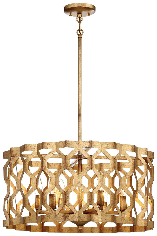 Metropolitan - N6775-293 - Six Light Pendant - Coronade - Pandora Gold Leaf from Lighting & Bulbs Unlimited in Charlotte, NC