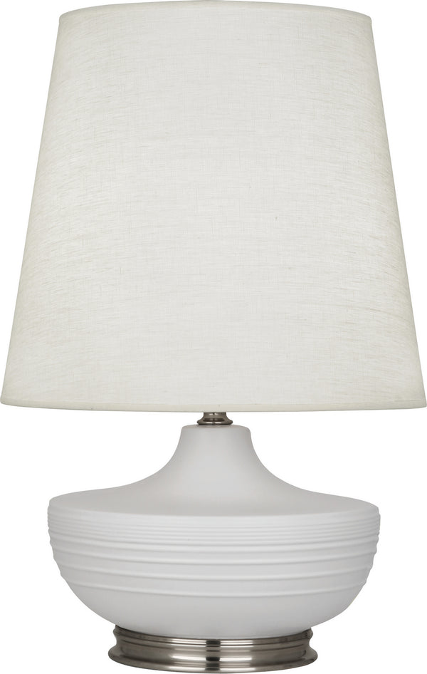 Robert Abbey - MDV23 - One Light Table Lamp - Michael Berman Nolan - Matte Dove Glazed w/Dark Antique Nickel from Lighting & Bulbs Unlimited in Charlotte, NC
