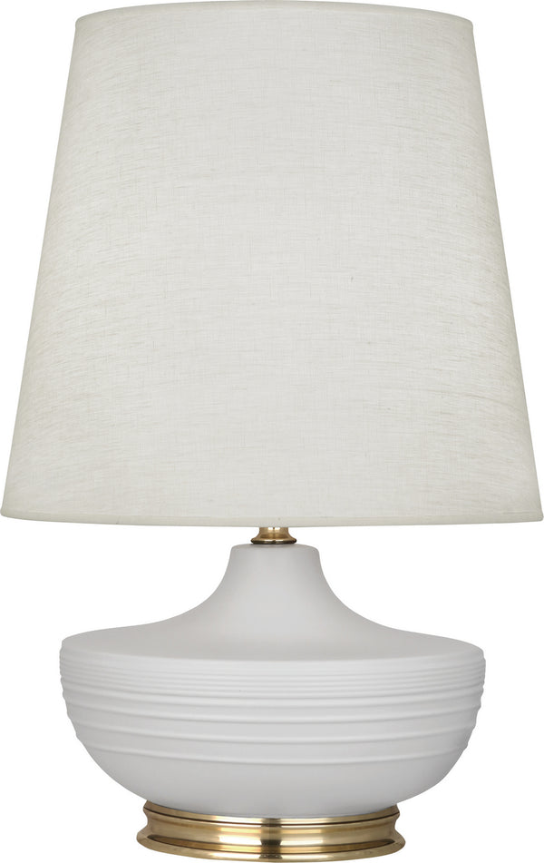 Robert Abbey - MDV24 - One Light Table Lamp - Michael Berman Nolan - Matte Dove Glazed w/Modern Brass from Lighting & Bulbs Unlimited in Charlotte, NC