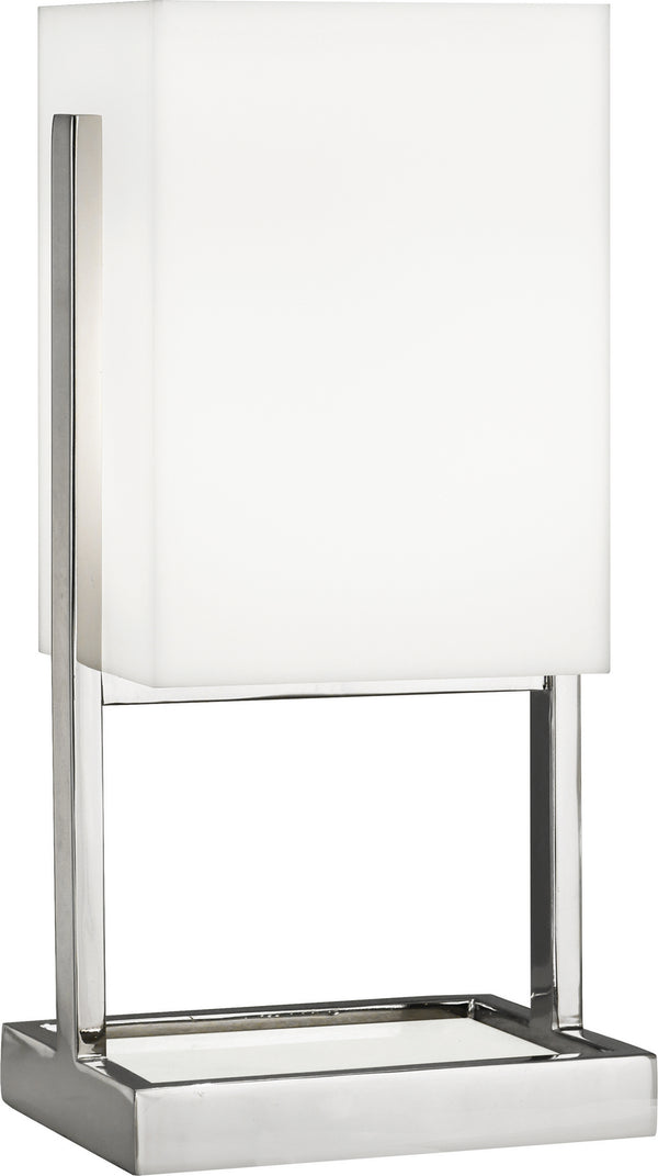 Robert Abbey - S195 - One Light Accent Lamp - Nikole - Polished Nickel and White Marble from Lighting & Bulbs Unlimited in Charlotte, NC