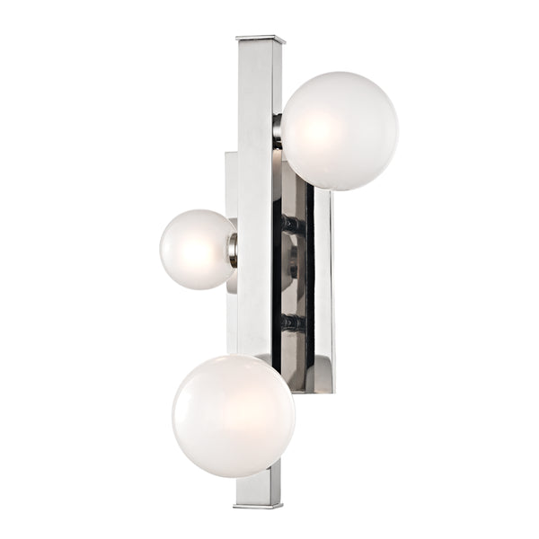 Hudson Valley - 8703-PN - LED Wall Sconce - Mini Hinsdale - Polished Nickel from Lighting & Bulbs Unlimited in Charlotte, NC
