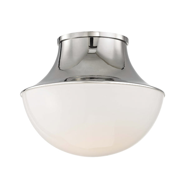 Hudson Valley - 9411-PN - One Light Flush Mount - Lettie - Polished Nickel from Lighting & Bulbs Unlimited in Charlotte, NC