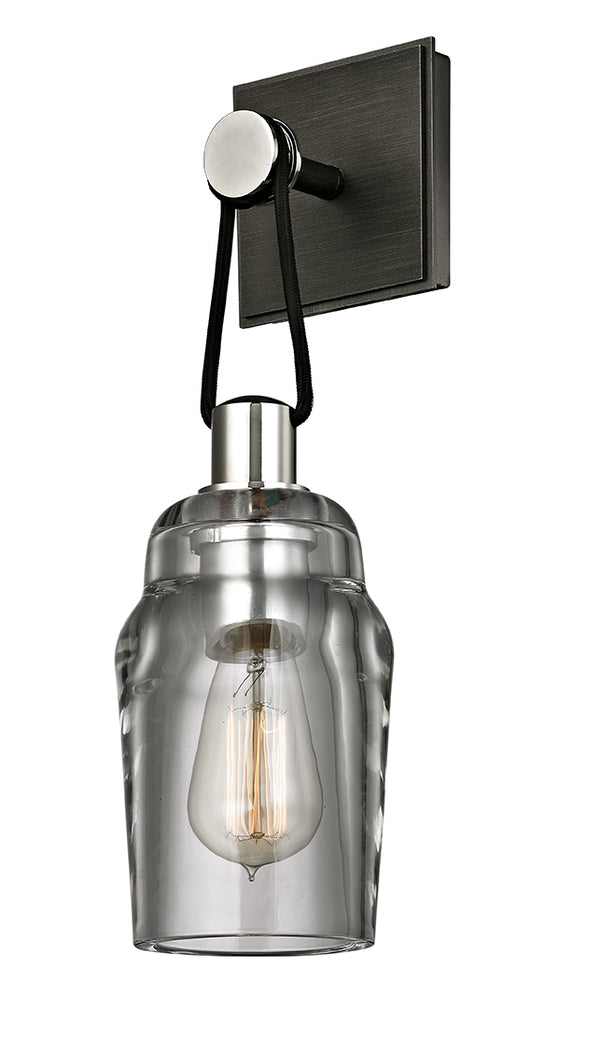 Troy Lighting - B5991 - One Light Wall Sconce - Citizen - Graphite And Polished Nickel from Lighting & Bulbs Unlimited in Charlotte, NC