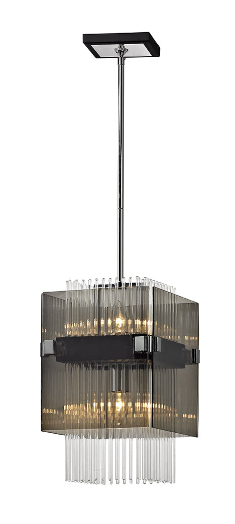 Troy Lighting - F5904-BRZ/PC - Two Light Pendant - Apollo - Dark Bronze Polished Chrome from Lighting & Bulbs Unlimited in Charlotte, NC