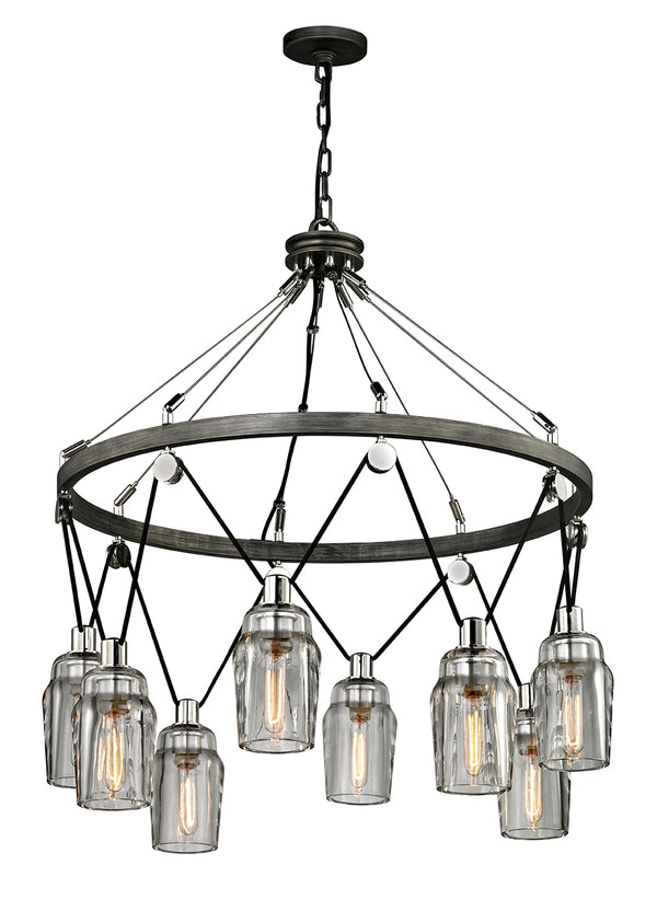 Troy Lighting - F5998 - Eight Light Pendant - Citizen - Graphite And Polished Nickel from Lighting & Bulbs Unlimited in Charlotte, NC