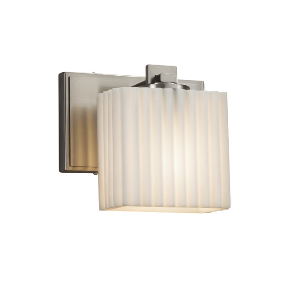 Justice Designs - PNA-8447-55-PLET-NCKL - Wall Sconce - Porcelina - Brushed Nickel from Lighting & Bulbs Unlimited in Charlotte, NC