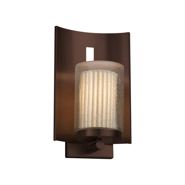 Justice Designs - POR-7591W-10-PLET-DBRZ - Wall Sconce - Limoges - Dark Bronze from Lighting & Bulbs Unlimited in Charlotte, NC