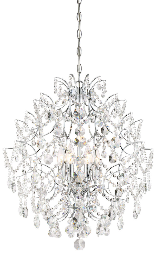 Minka-Lavery - 3157-77 - Six Light Chandelier - Isabella'S Crown - Chrome from Lighting & Bulbs Unlimited in Charlotte, NC