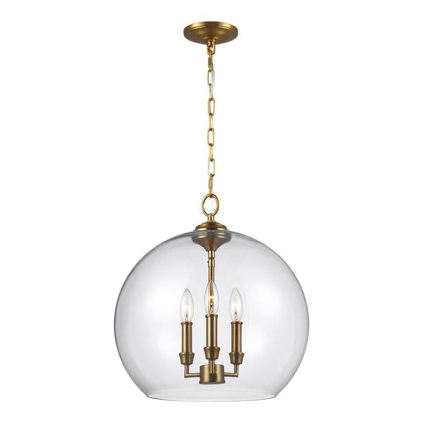 Visual Comfort Studio - F3155/3BBS - Three Light Pendant - Lawler - Burnished Brass from Lighting & Bulbs Unlimited in Charlotte, NC
