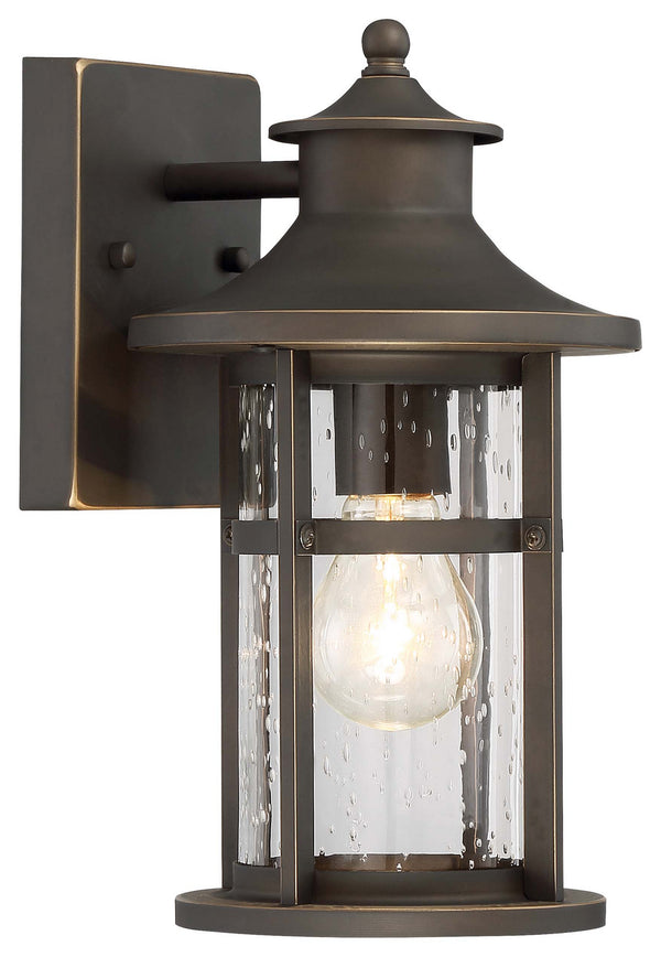 Minka-Lavery - 72551-143C - One Light Outdoor Wall Lamp - Highland Ridge - Oil Rubbed Bronze W/ Gold High from Lighting & Bulbs Unlimited in Charlotte, NC