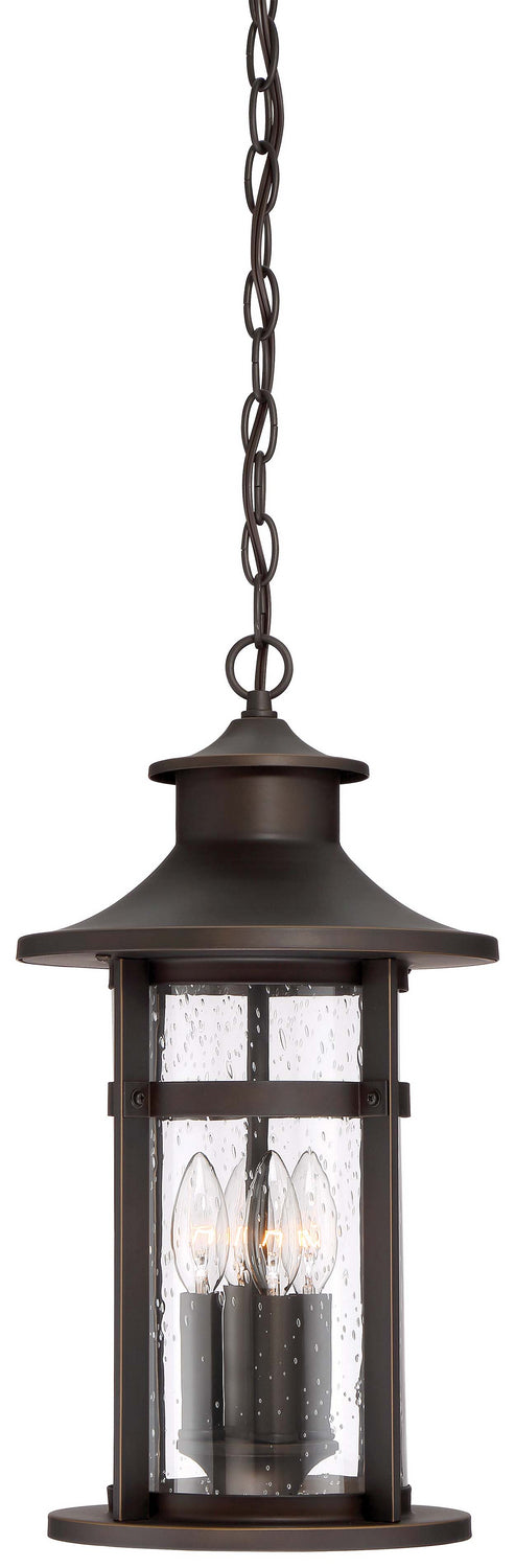 Minka-Lavery - 72554-143C - Four Light Outdoor Chain Hung - Highland Ridge - Oil Rubbed Bronze W/ Gold High from Lighting & Bulbs Unlimited in Charlotte, NC