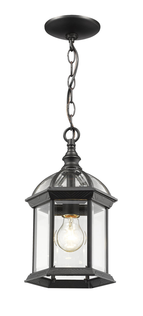 Z-Lite - 563CHM-BK - One Light Outdoor Chain Mount Ceiling Fixture - Annex - Black from Lighting & Bulbs Unlimited in Charlotte, NC