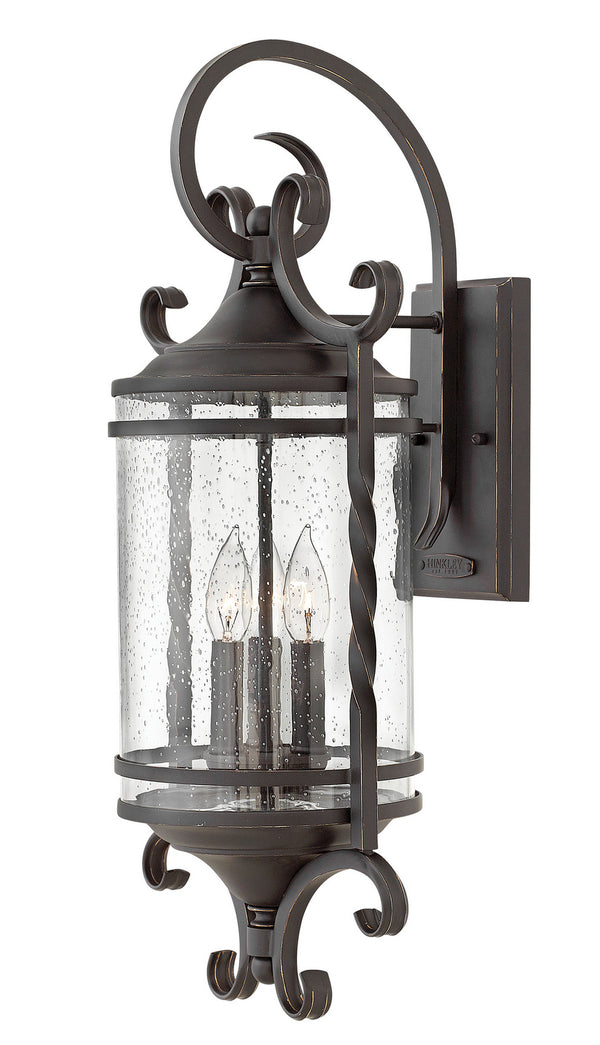 Hinkley - 1148OL-CL - LED Wall Mount - Casa - Olde Black with Clear Seedy glass from Lighting & Bulbs Unlimited in Charlotte, NC