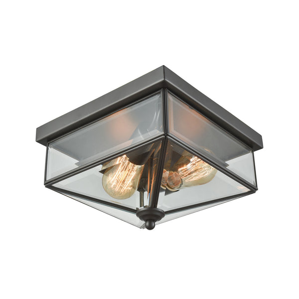 ELK Home - CE9202310 - Two Light Flush Mount - Lankford - Oil Rubbed Bronze from Lighting & Bulbs Unlimited in Charlotte, NC