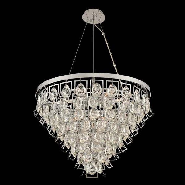 Allegri - 031951-010-FR001 - Nine Light Pendant - Carmella - Chrome from Lighting & Bulbs Unlimited in Charlotte, NC