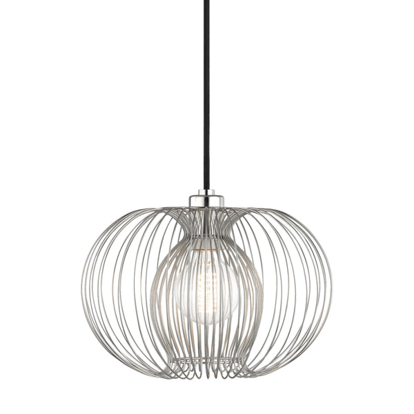 Mitzi - H181701S-PN - One Light Pendant - Jasmine - Polished Nickel from Lighting & Bulbs Unlimited in Charlotte, NC
