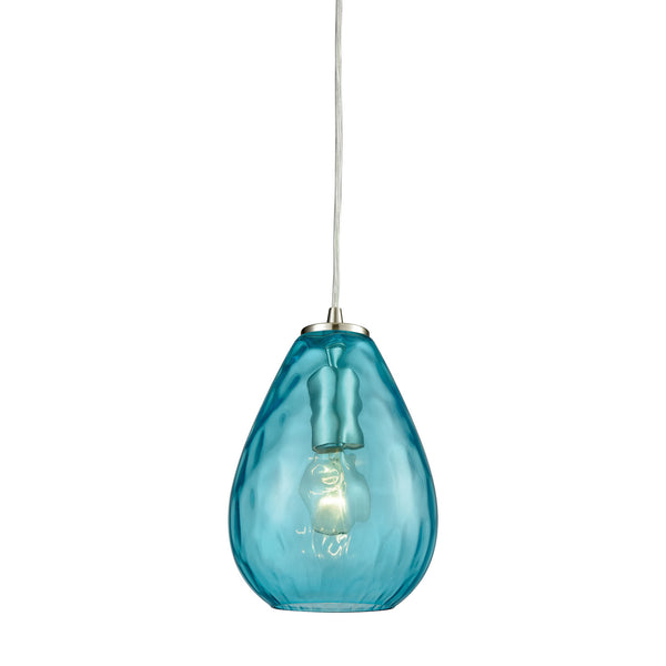 ELK Home - 10770/1 - One Light Mini Pendant - Lagoon - Satin Nickel from Lighting & Bulbs Unlimited in Charlotte, NC