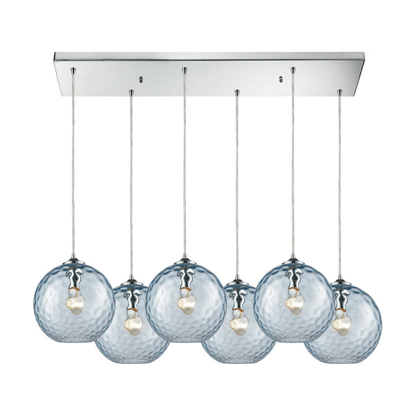 ELK Home - 31380/6RC-AQ - Six Light Pendant - Watersphere - Polished Chrome from Lighting & Bulbs Unlimited in Charlotte, NC