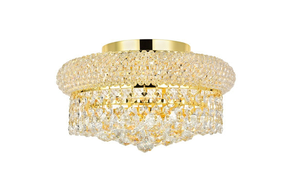 Elegant Lighting - V1800F12G/RC - Four Light Flush Mount - Primo - Gold from Lighting & Bulbs Unlimited in Charlotte, NC