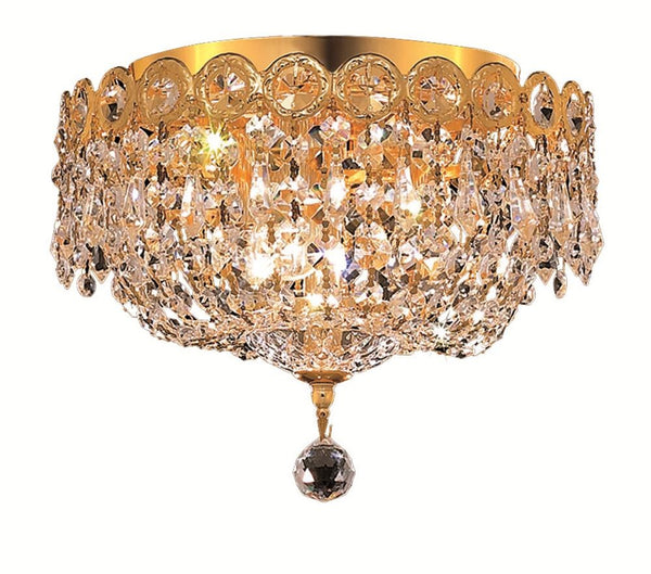 Elegant Lighting - V1900F10G/RC - Three Light Flush Mount - Century - Gold from Lighting & Bulbs Unlimited in Charlotte, NC
