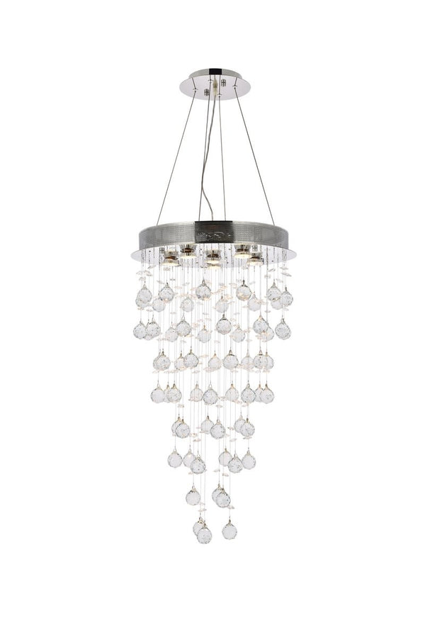 Elegant Lighting - V2006D18C/RC - Six Light Pendant - Galaxy - Chrome from Lighting & Bulbs Unlimited in Charlotte, NC