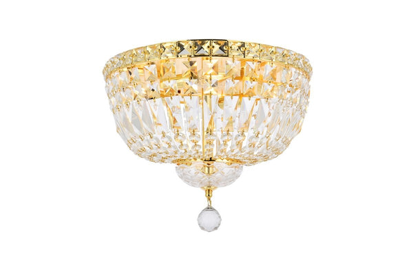 Elegant Lighting - V2528F14G/RC - Four Light Flush Mount - Tranquil - Gold from Lighting & Bulbs Unlimited in Charlotte, NC