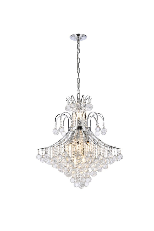 Elegant Lighting - V8003D25C/RC - 15 Light Chandelier - Toureg - Chrome from Lighting & Bulbs Unlimited in Charlotte, NC