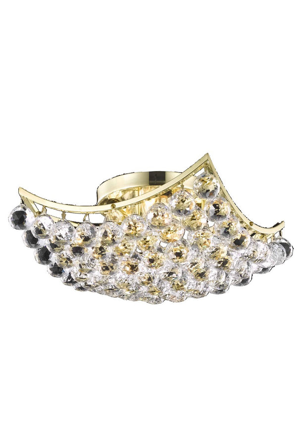 Elegant Lighting - V9800F14G/RC - Four Light Flush Mount - Corona - Gold from Lighting & Bulbs Unlimited in Charlotte, NC