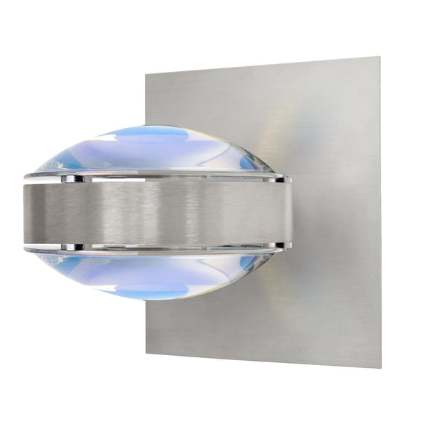 Besa - OPTOS1W-WDWD-BA - One Light Wall Sconce - Optos - Brushed Aluminum from Lighting & Bulbs Unlimited in Charlotte, NC