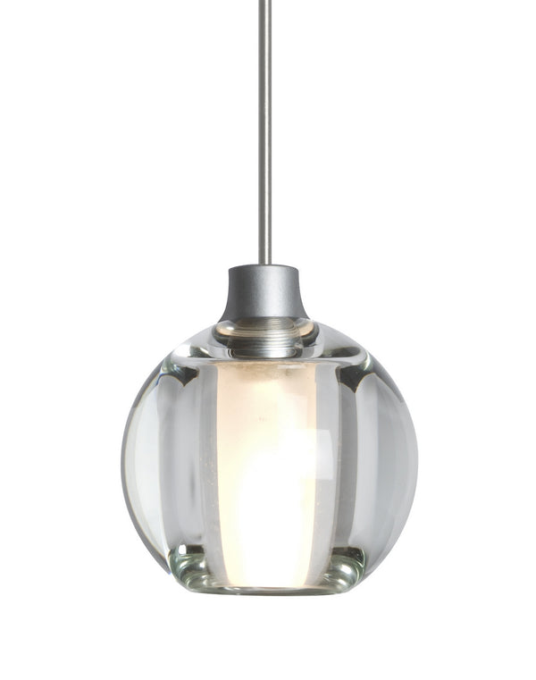 Besa - XP-BOCA5CL-SN - One Light Pendant - Boca 5 - Satin Nickel from Lighting & Bulbs Unlimited in Charlotte, NC