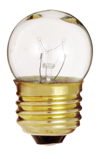 7.5 Watt S11 Incandescent, Clear, 2500 Average rated hours, 40 Lumens, Medium base, 120 Volt, Carded Light Bulb by Satco