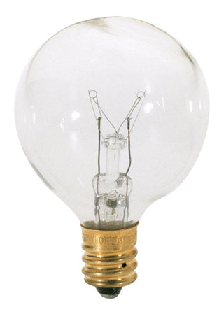 40 Watt G12 1/2 Incandescent, Clear, 1500 Average rated hours, 370 Lumens, Candelabra base, 120 Volt Light Bulb by Satco