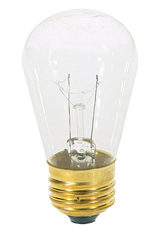 11 Watt S14 Incandescent, Clear, 2500 Average rated hours, 80 Lumens, Medium base, 130 Volt Light Bulb by Satco