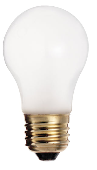 25 Watt A15 Incandescent, Frost, 2500 Average rated hours, 120 Lumens, Medium base, 130 Volt, Shatter Proof Light Bulb by Satco