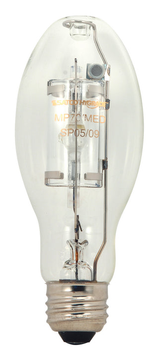 70 Watt, Metal Halide HID, Medium base, ED17, Clear, 65 CRI, 4000K Light Bulb by Satco