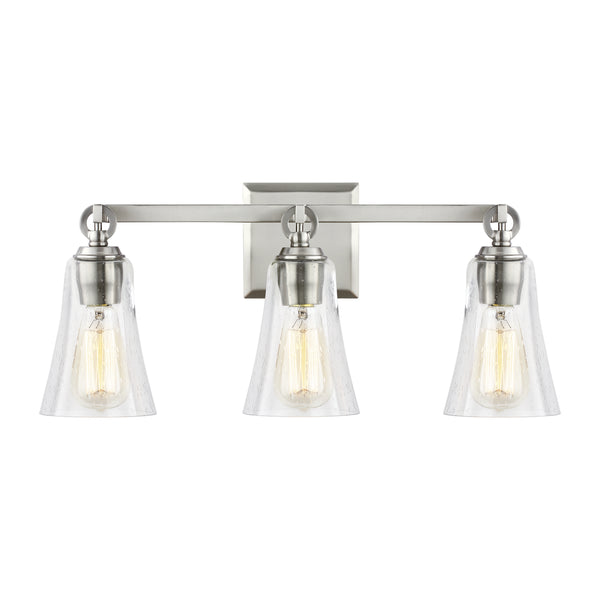Visual Comfort Studio - VS24703SN - Three Light Vanity - Monterro - Satin Nickel from Lighting & Bulbs Unlimited in Charlotte, NC