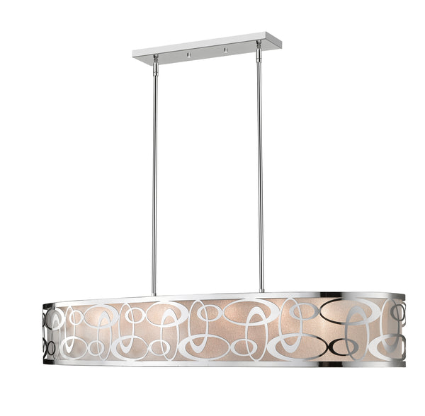 Z-Lite - 195-55CH - Eight Light Pendant - Opal - Chrome from Lighting & Bulbs Unlimited in Charlotte, NC
