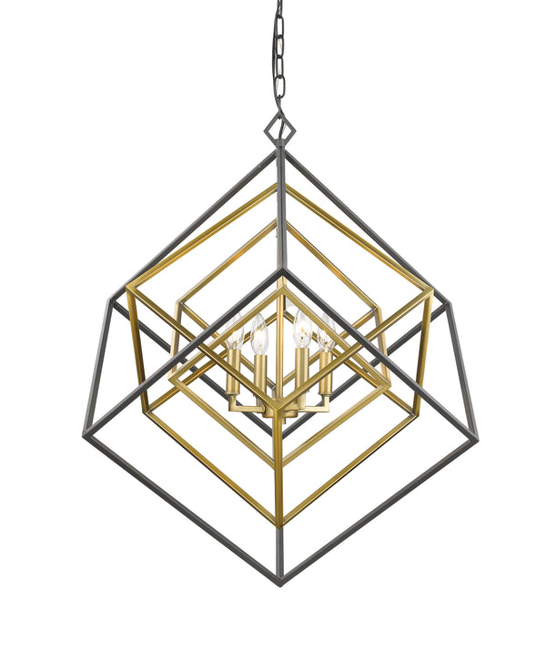 Z-Lite - 457-4OBR-BRZ - Four Light Chandelier - Euclid - Olde Brass / Bronze from Lighting & Bulbs Unlimited in Charlotte, NC