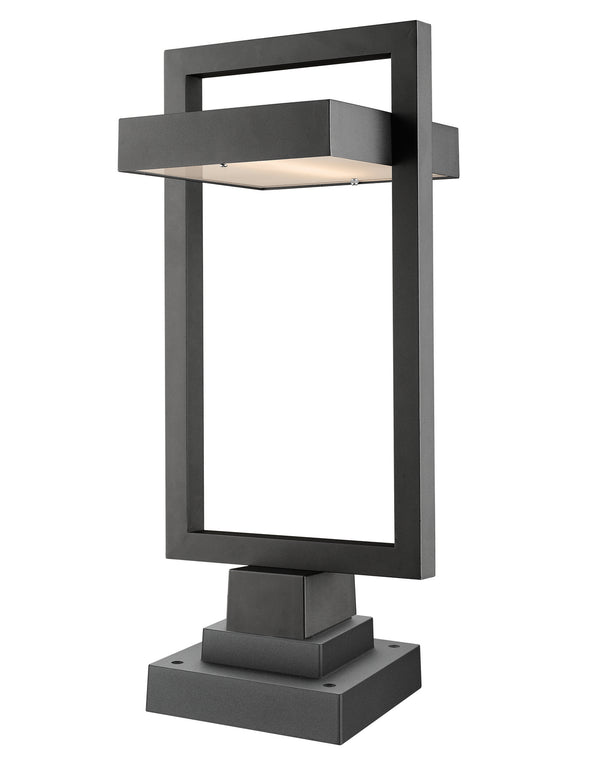 Z-Lite - 566PHBS-SQPM-BK-LED - LED Outdoor Pier Mounted Fixture - Luttrel - Black from Lighting & Bulbs Unlimited in Charlotte, NC
