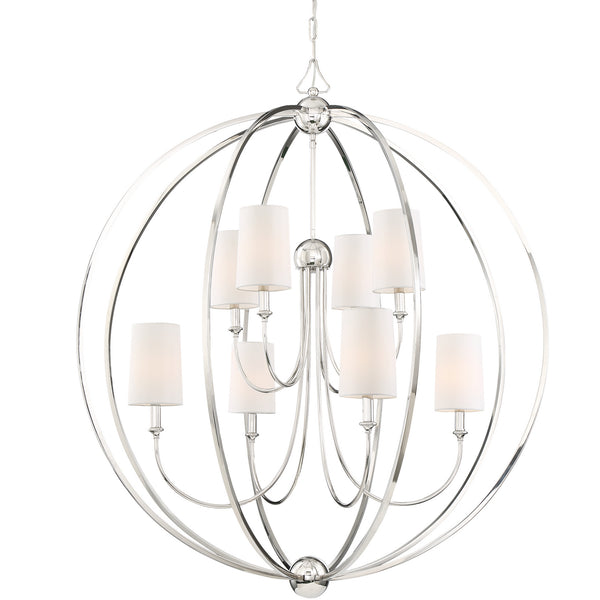 Crystorama - 2246-PN - Eight Light Chandelier - Sylvan - Polished Nickel from Lighting & Bulbs Unlimited in Charlotte, NC