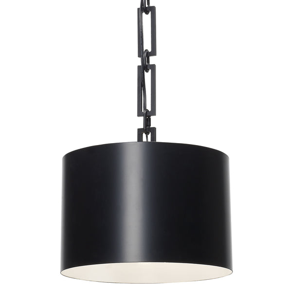 Crystorama - 8683-MK-WH - One Light Chandelier - Alston - Matte Black / White from Lighting & Bulbs Unlimited in Charlotte, NC