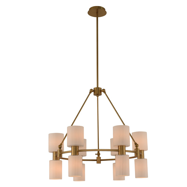 Kalco - 308470WB - 12 Light Chandelier - Harlowe - Winter Brass from Lighting & Bulbs Unlimited in Charlotte, NC