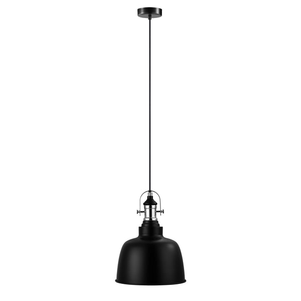 Eglo USA - 202423A - One Light Pendant - Gilwell - Matte Black and Chrome from Lighting & Bulbs Unlimited in Charlotte, NC