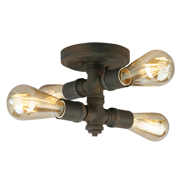 Eglo USA - 202839A - Four Light Ceiling Mount - Wymer - Zinc from Lighting & Bulbs Unlimited in Charlotte, NC