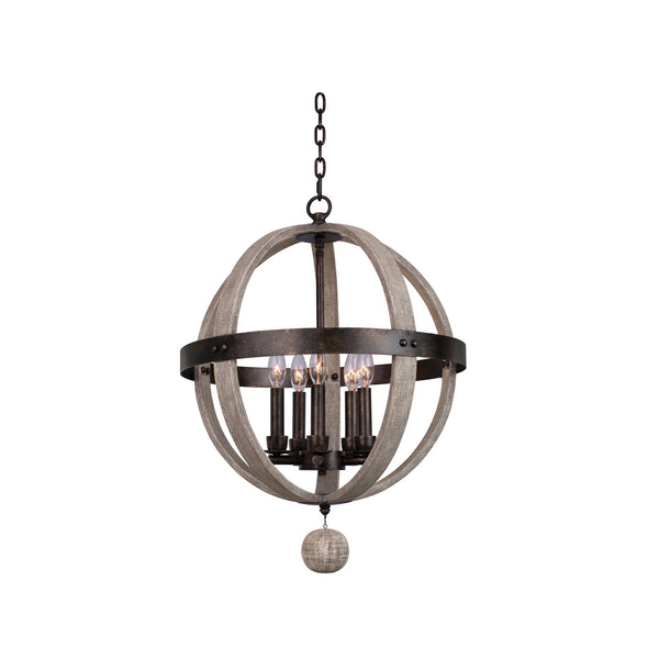 Kalco - 506850FG - Five Light Pendant - Harper - Florence Gold from Lighting & Bulbs Unlimited in Charlotte, NC