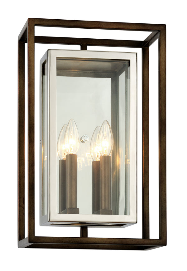 Troy Lighting - B6513-BRZ/SS - Two Light Wall Mount - Morgan - Bronze With Polished Stainless from Lighting & Bulbs Unlimited in Charlotte, NC